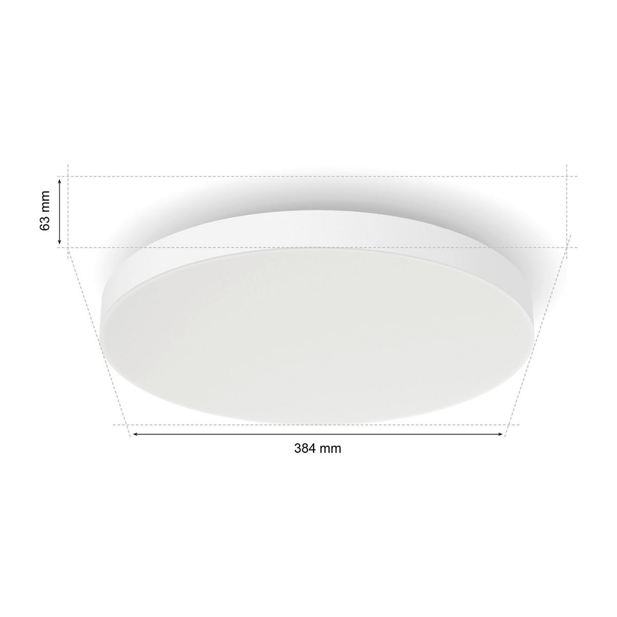 LED-DECKENLEUCHTE  39,5/5 cm    - Weiss, Basics, Metall (39,5/5cm) - Philips HUE