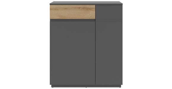 KOMMODE  in 90/105/42 cm  - Eichefarben/Graphitfarben, KONVENTIONELL, Holzwerkstoff (90/105/42cm) - Carryhome