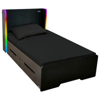 BETT 90/190 cm  in Schwarz  - Schwarz, MODERN, Holzwerkstoff (90/190cm) - X Rocker