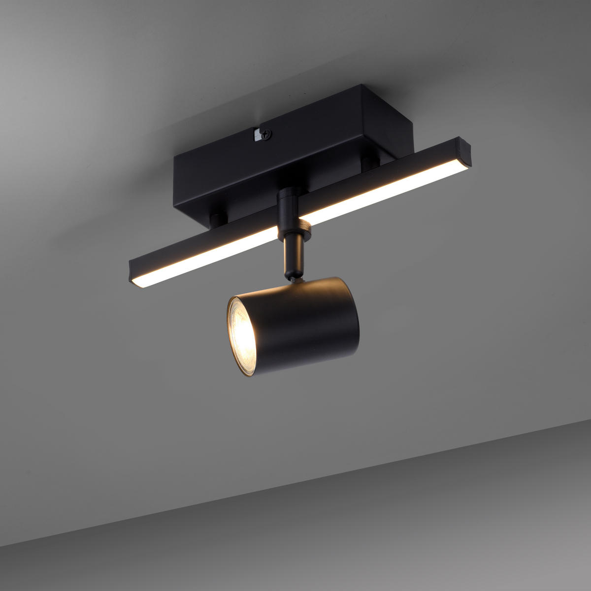 LED-STRAHLER BARIK   - Schwarz, Design, Metall (25,5cm) - Paul Neuhaus