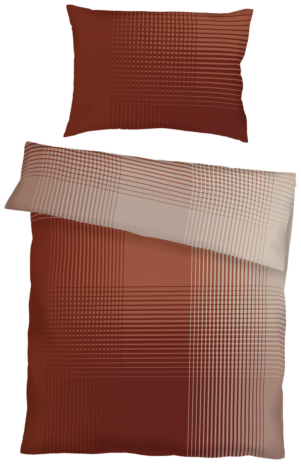 BETTWÄSCHE Makosatin 140/200 cm  - Dunkelorange, KONVENTIONELL, Textil (140/200cm) - Kaeppel