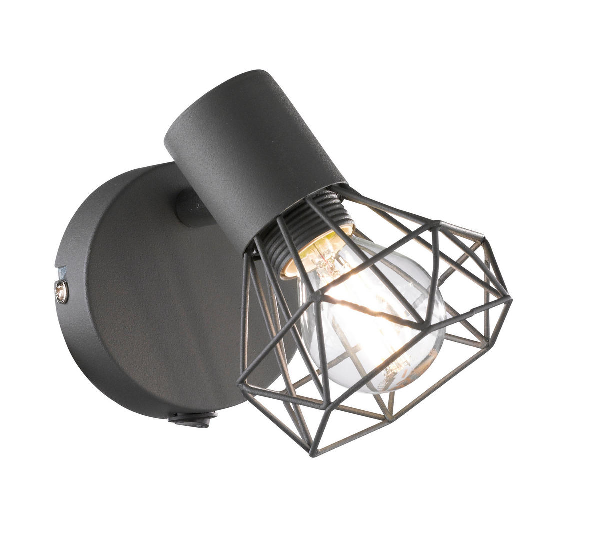 BODOVÉ SVÍTIDLO, 40 W/E14, 8/13,5 cm - šedá, Lifestyle, kov (8/13,5cm) - Marama