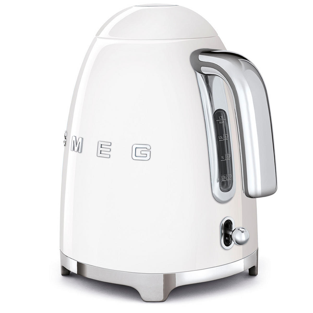 WASSERKOCHER 1,7 l  - Weiß Hochglanz, Design, Metall (22,3/24,8/17,1cm) - SMEG