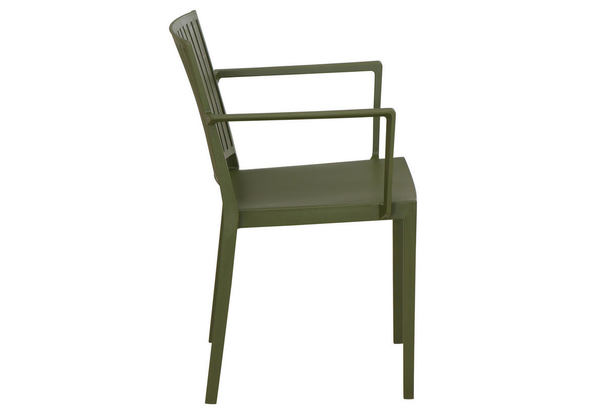 GARTENGARNITUR 5-teilig Stahl  - Anthrazit/Grün, Basics, Kunststoff/Metall (80/80/80cm) - Siena Garden