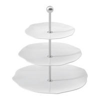 ETAGERE 3-stöckig - Weiss/Edelstahlfarben, Basics, Keramik/Metall (27,5/27cm) - Villeroy & Boch