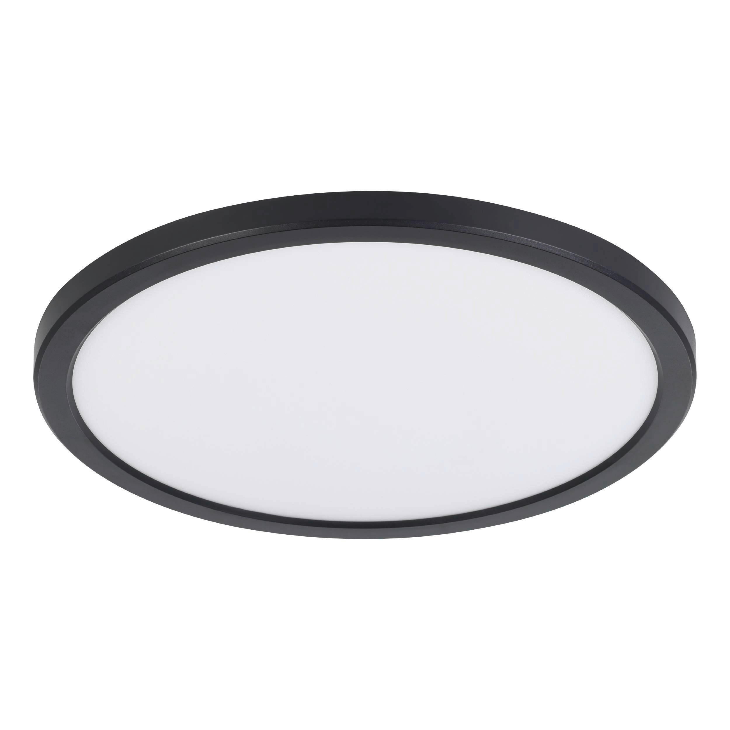 LED-DECKENLEUCHTE 29,5/2,5 cm   - Schwarz/Weiß, KONVENTIONELL, Kunststoff (29,5/2,5cm) - Eglo
