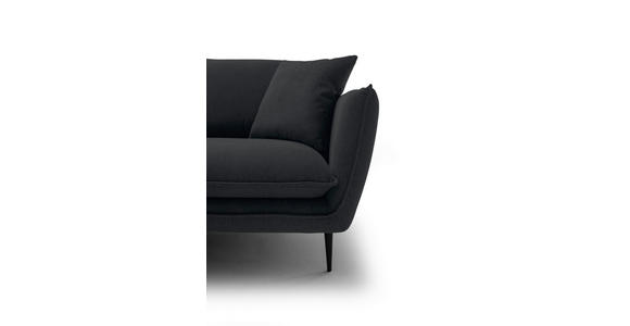 ECKSOFA  in Webstoff Schwarz  196/304 cm  - Schwarz, KONVENTIONELL, Textil/Metall (196/304cm) - Hom`in