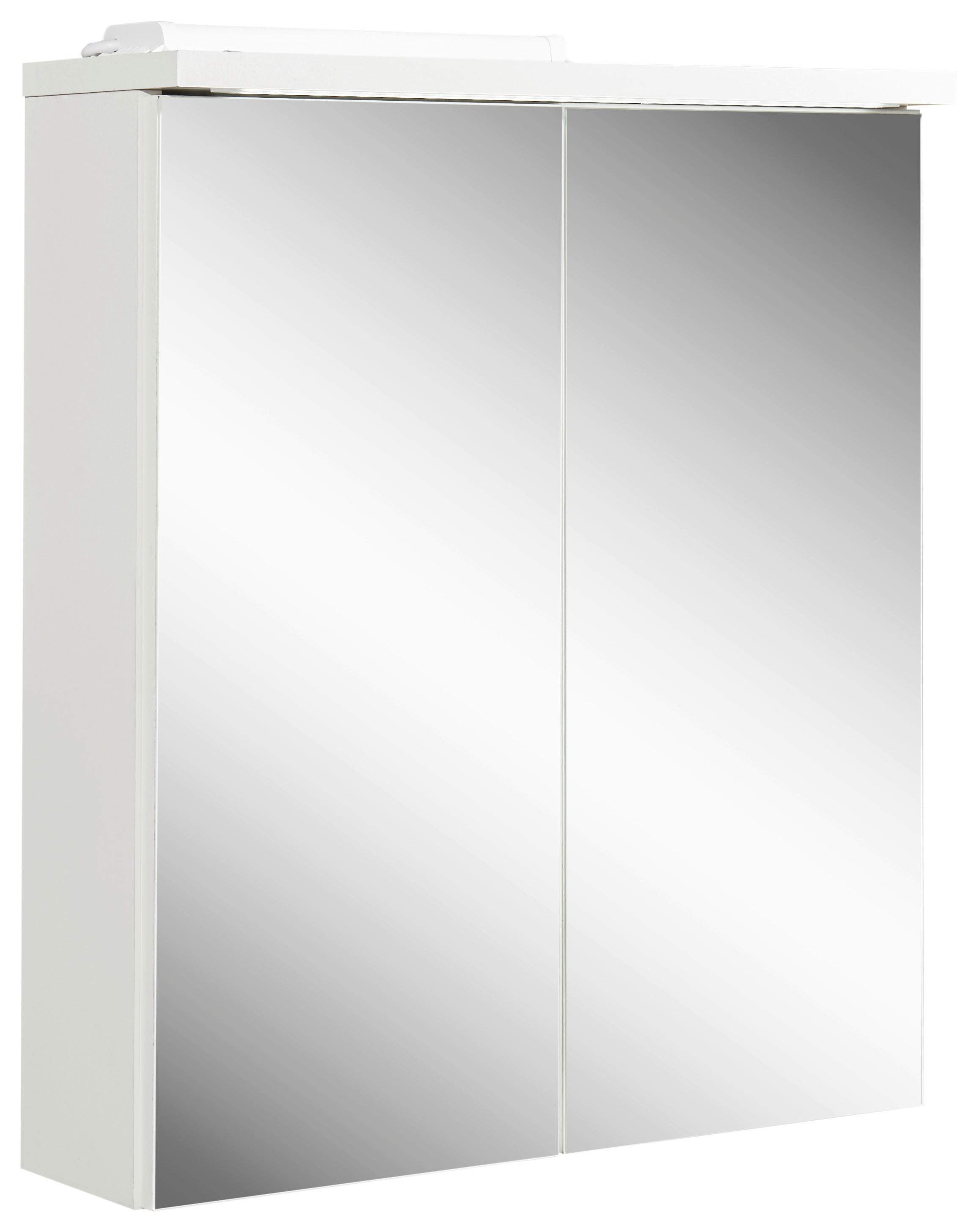 SPIEGELSCHRANK 60/68/20 cm  - Weiß Hochglanz/Weiß, Basics, Glas/Holzwerkstoff (60/68/20cm) - Livetastic