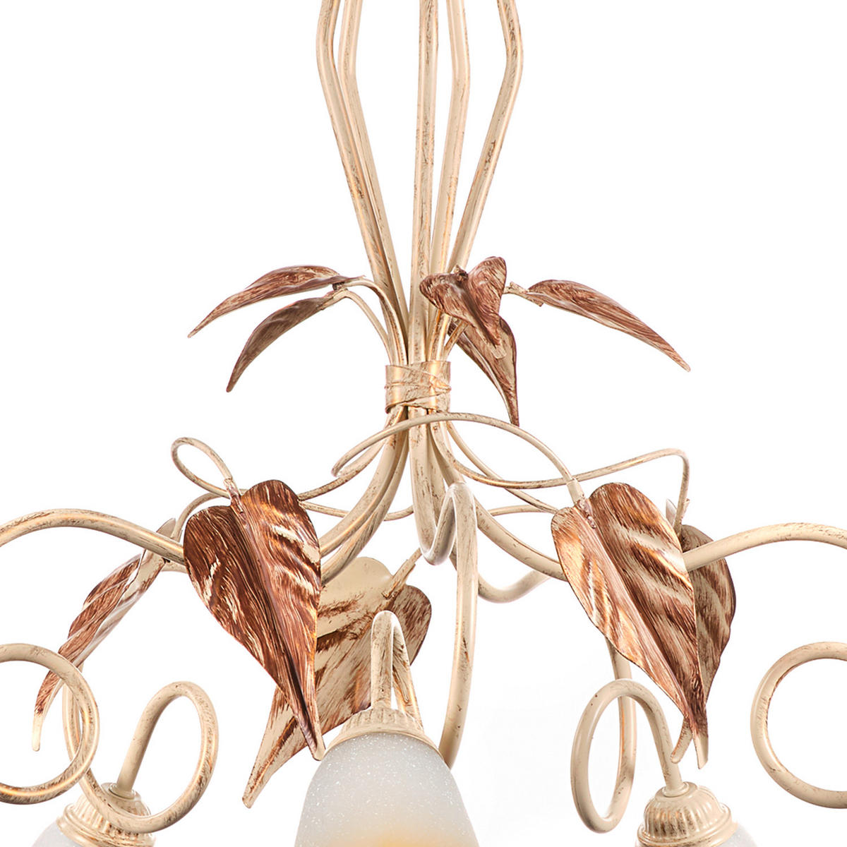 LUSTER,  90/90/130 cm - biela/béžová, Natur, kov/sklo (90/90/130cm)