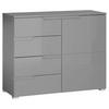 KOMMODE 100/80/40 cm  in Grau  - Silberfarben/Grau, Basics, Holzwerkstoff/Kunststoff (100/80/40cm) - Carryhome