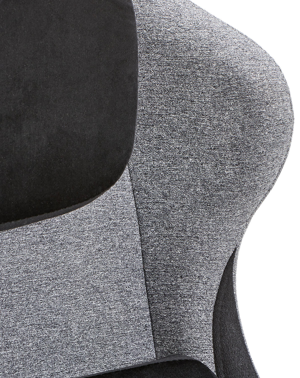 GAMINGSTUHL  in Samt, Webstoff Grau, Schwarz  - Schwarz/Grau, MODERN, Kunststoff/Textil (55/127/68cm) - Livetastic
