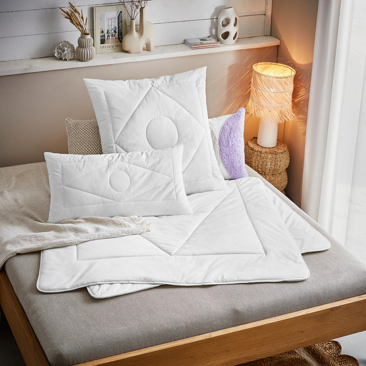 GANZJAHRESDECKE  NIDRA  135/200 cm   - Naturfarben, KONVENTIONELL, Kunststoff/Textil (135/200cm) - Sleeptex