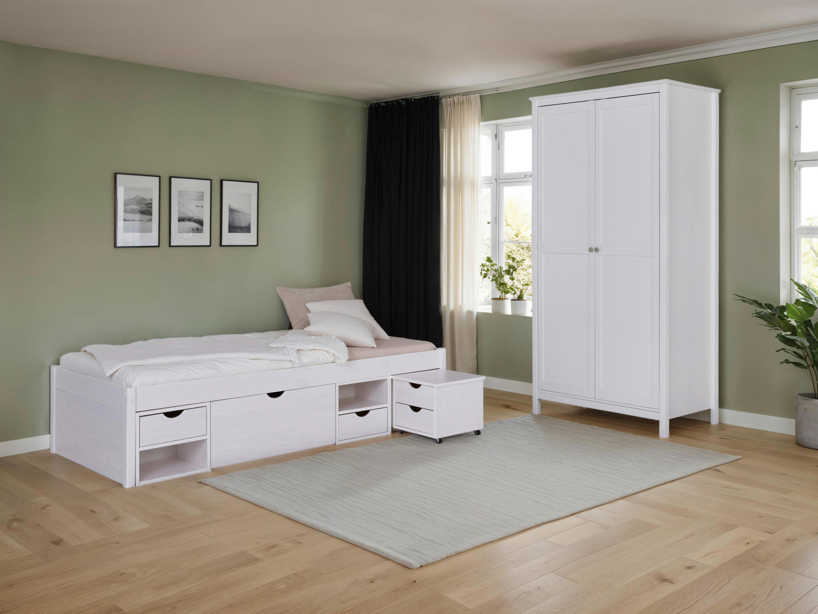 EINZELZIMMER Weiß  - Naturfarben/Weiß, MODERN, Holz - MID.YOU