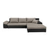 ECKSOFA Anthrazit, Greige Webstoff  - Greige/Anthrazit, Design, Kunststoff/Textil (313/215cm) - Carryhome