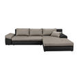 ECKSOFA Anthrazit, Greige Webstoff  - Greige/Anthrazit, Design, Kunststoff/Textil (313/215cm) - Carryhome