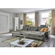 ECKSOFA  in Echtleder Grau  176/334 cm  - Schwarz/Grau, Design, Leder/Metall (176/334cm) - Dieter Knoll