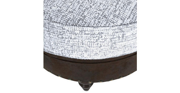 HOCKER Chenille, Mikrofaser Hellgrau, Dunkelbraun  - Dunkelbraun/Hellgrau, ROMANTIK / LANDHAUS, Holz/Textil (75/50/75cm) - Landscape