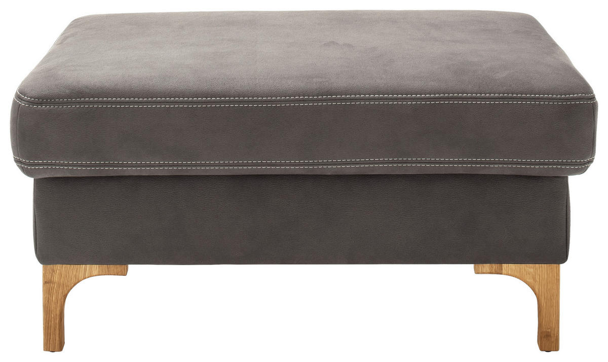 ECKSOFA in Mikrofaser Anthrazit  278/185 cm  - Eichefarben/Anthrazit, Design, Holz/Textil (278/185cm) - Pure Home Lifestyle