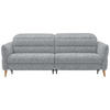 2-SITZER-SOFA  in Webstoff Blaugrau  - Eiche Bianco/Blaugrau, Design, Holz/Textil (234-262/84/112cm) - Dieter Knoll