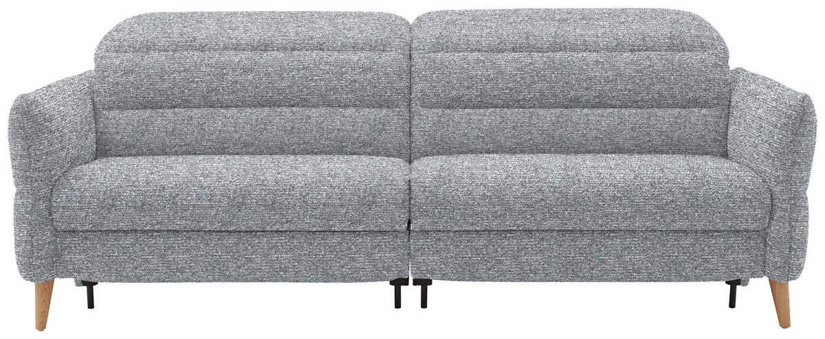 2-SITZER-SOFA in Webstoff Blaugrau  - Eiche Bianco/Blaugrau, Design, Holz/Textil (234-262/84/112cm) - Dieter Knoll