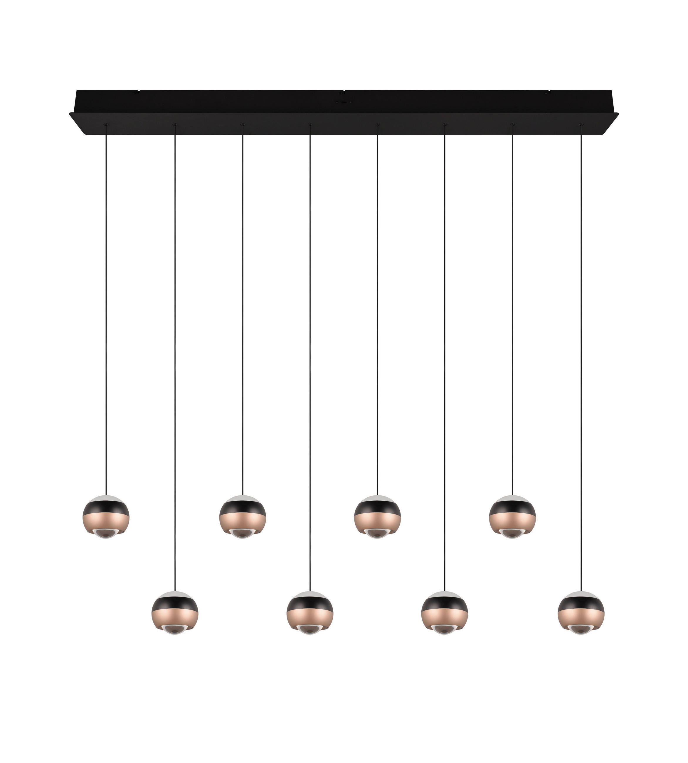 LED-PENDELLEUCHTE Orbit 150/13/200 cm   - Schwarz, Design, Metall (150/13/200cm) - Trio Leuchten