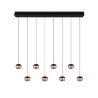 LED-PENDELLEUCHTE Orbit 150/13/200 cm   - Schwarz, Design, Metall (150/13/200cm) - Trio Leuchten