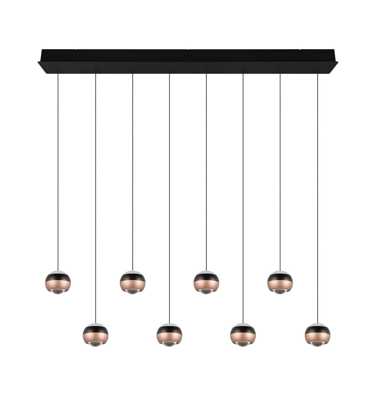 LED-PENDELLEUCHTE Orbit 150/13/200 cm   - Schwarz, Design, Metall (150/13/200cm) - Trio Leuchten