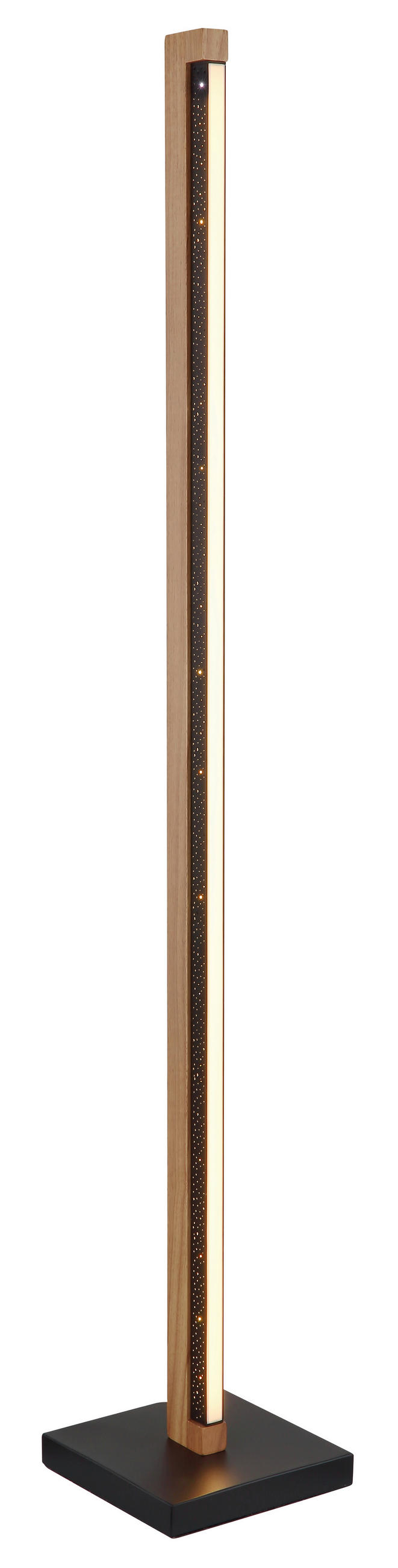 LAMPADAR CU LED - alb/maro închis, Natur, plastic/metal (18/18/113cm) - Globo