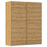 SCHWEBETÜRENSCHRANK 181/223/68 cm 2-türig Eichefarben  - Eichefarben, Design, Holzwerkstoff/Kunststoff (181/223/68cm) - Novel