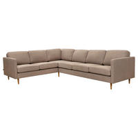 SOFFA i svart, brun  - brun/svart, Basics, metall/trä (290/85/225cm) - Hom`in