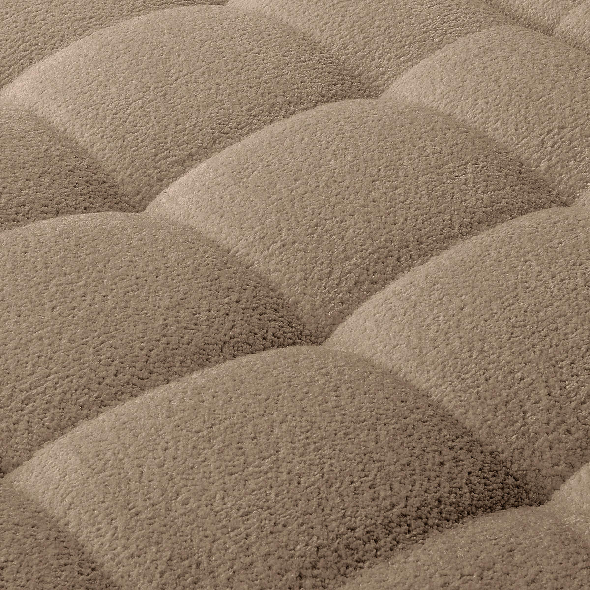 ECKSOFA Naomi in Chenille Hellbraun Rückenkissen  284/243 cm  - Hellbraun/Schwarz, Design, Kunststoff/Textil (284/243cm) - P & B