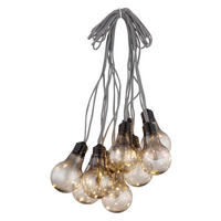 LICHTERKETTE  - Schwarz/Grau, Basics, Kunststoff (750/6/9cm) - Globo