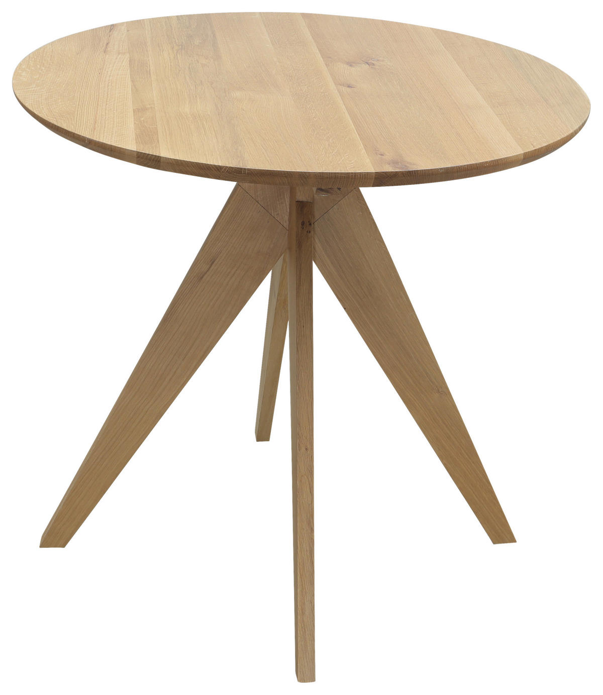 ESSTISCH 80/80/75 cm Echtholz  Holz rund Eichefarben  - Eichefarben, KONVENTIONELL, Holz (80/80/75cm) - Linea Natura