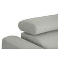 ECKSOFA in Chenille Alabasterfarben  280/205 cm  - Alabasterfarben/Schwarz, Design, Textil/Metall (280/205cm) - Xora