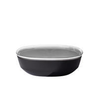 SALATSCHÜSSEL  Silueta  - Transparent/Schwarz, KONVENTIONELL, Kunststoff (30,1/9,2cm) - Mepal