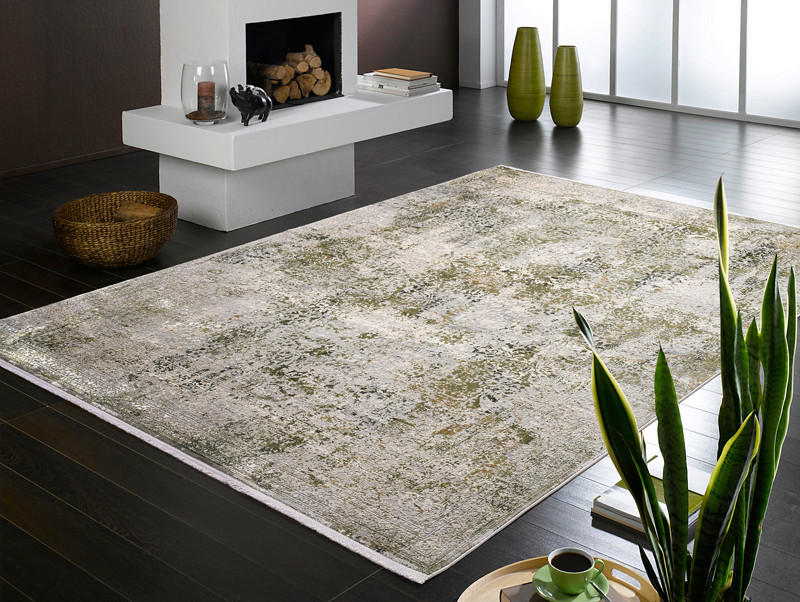 WEBTEPPICH 160/230 cm Avignon Grau, Grün  - Grau/Grün, Design, Textil (160/230cm) - Dieter Knoll