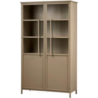VITRINE  in Khaki  - Khaki, Design, Glas/Metall (99/170/44cm) - Livetastic