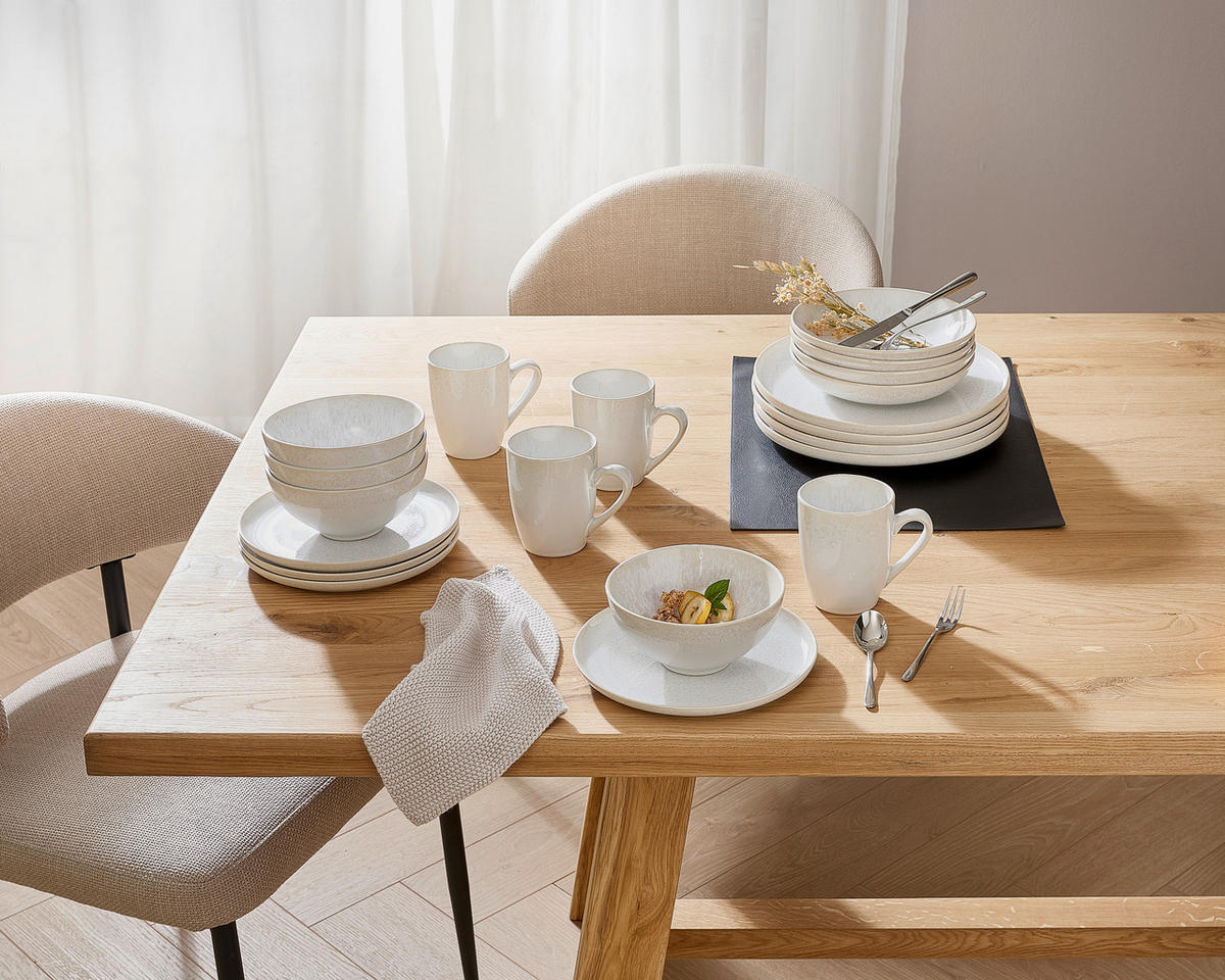 SERVICIU DE MASĂ COMPLET 20 piese  - bej/crem, Trend, ceramică - Novel