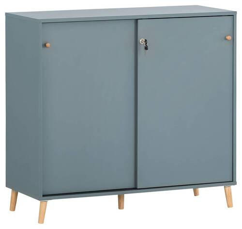 AKTENSCHRANK Blau  - Blau, MODERN, Holzwerkstoff (100,1/92,6/41cm) - MID.YOU