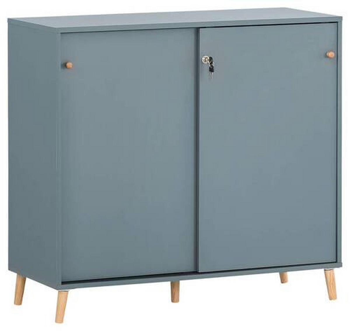 AKTENSCHRANK 100,1/92,6/41 cm  - Blau, MODERN, Holzwerkstoff (100,1/92,6/41cm) - MID.YOU