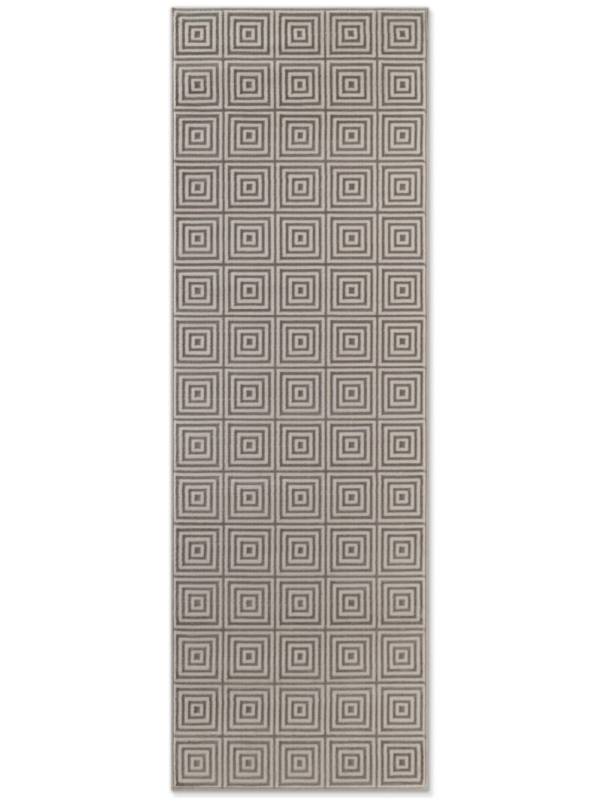 LÄUFER 80/240 cm Perles  - Weiß/Grau, Basics, Kunststoff (80/240cm) - Elle Decoration
