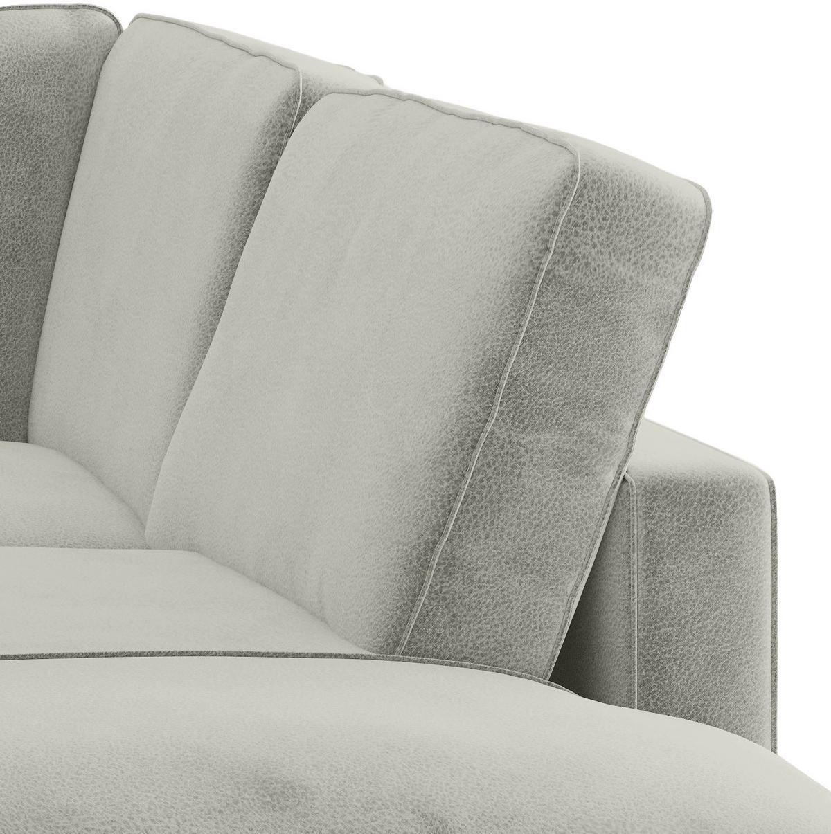 SITZGARNITUR Flachgewebe Hellgrau  - Hellgrau/Schwarz, Design, Textil/Metall (250/202cm) - Livetastic