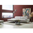 ECKSOFA in Chenille, Flachgewebe Silberfarben  180/284 cm  - Silberfarben/Schwarz, Design, Textil/Metall (180/284cm) - Dieter Knoll