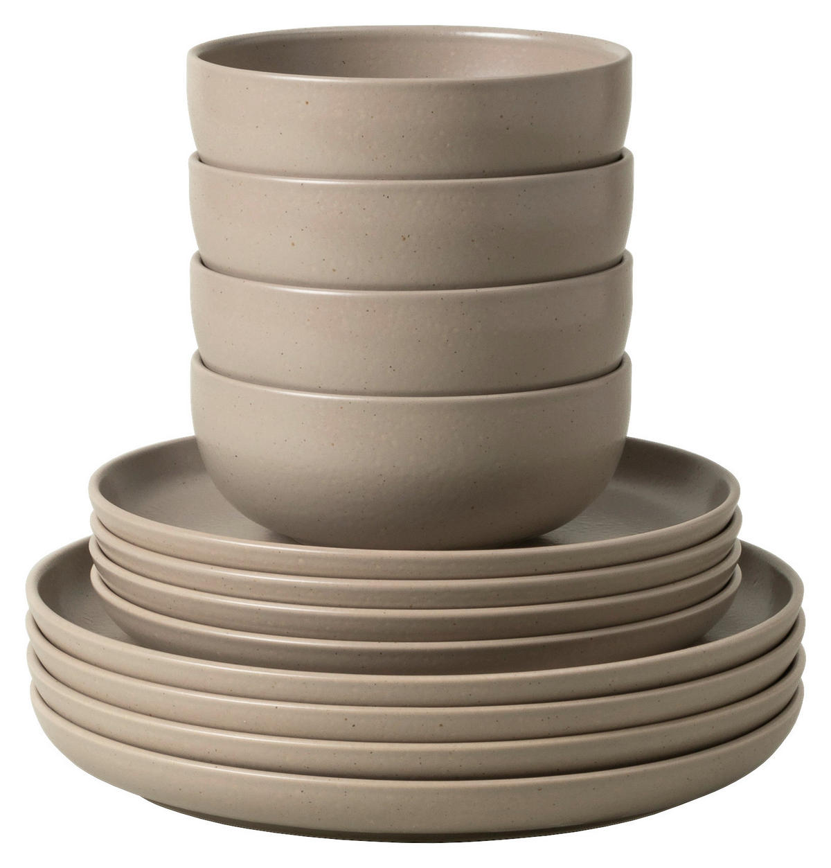 KOMBISERVICE Creme PACIFICA 12-teilig 4 Personen  - Creme, Basics, Keramik - Costa Nova