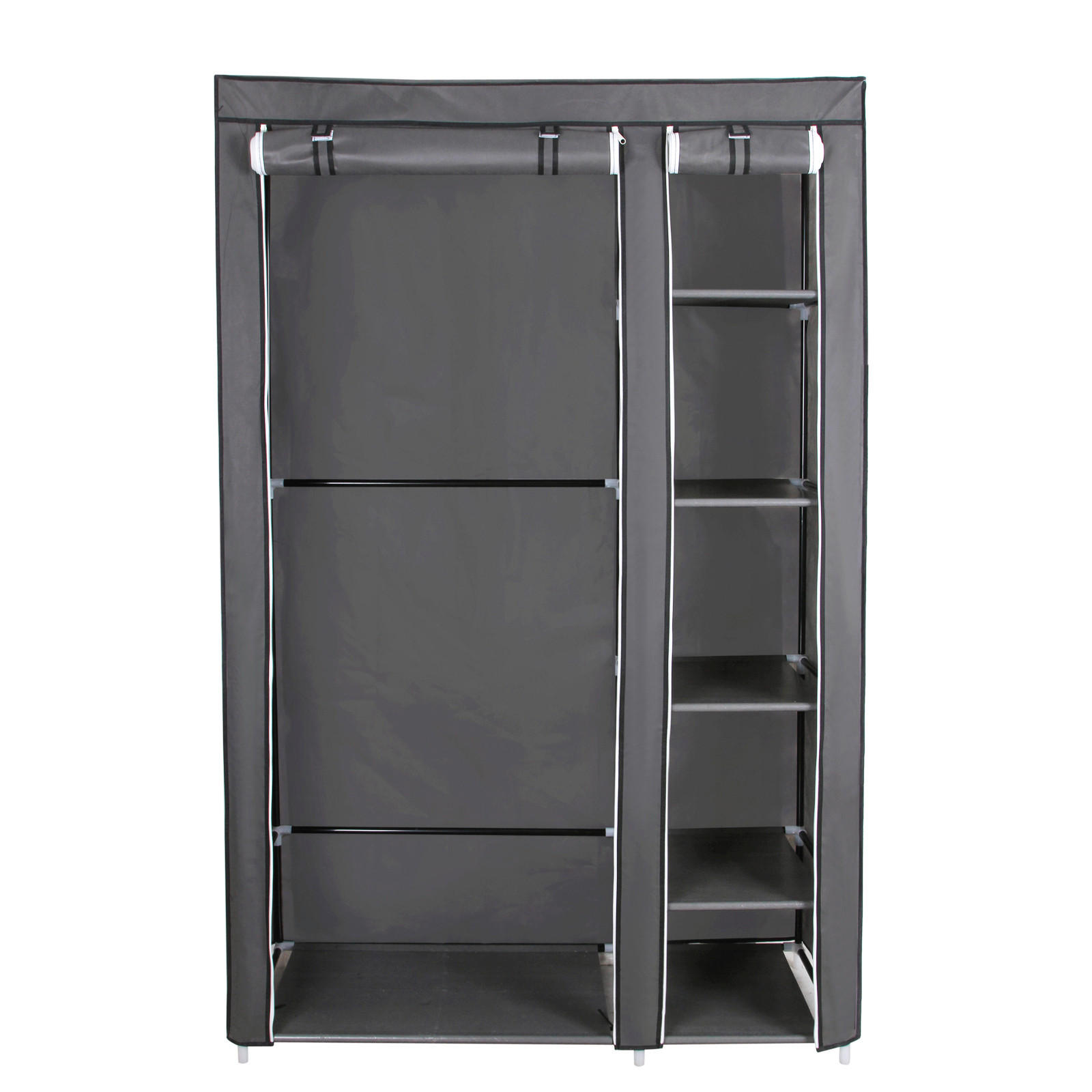 Stoffschrank Grau B: 110 cm