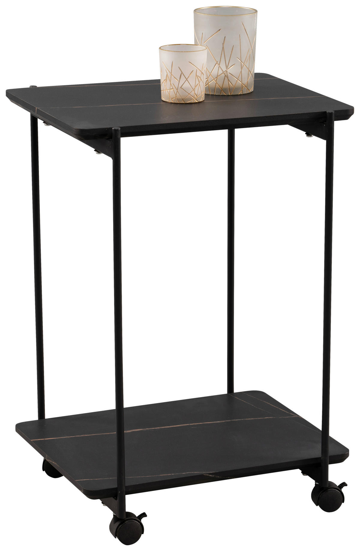 BEISTELLTISCH 45/37/65 cm Schwarz, Dunkelbraun  - Dunkelbraun/Schwarz, Basics, Holzwerkstoff (45/37/65cm)