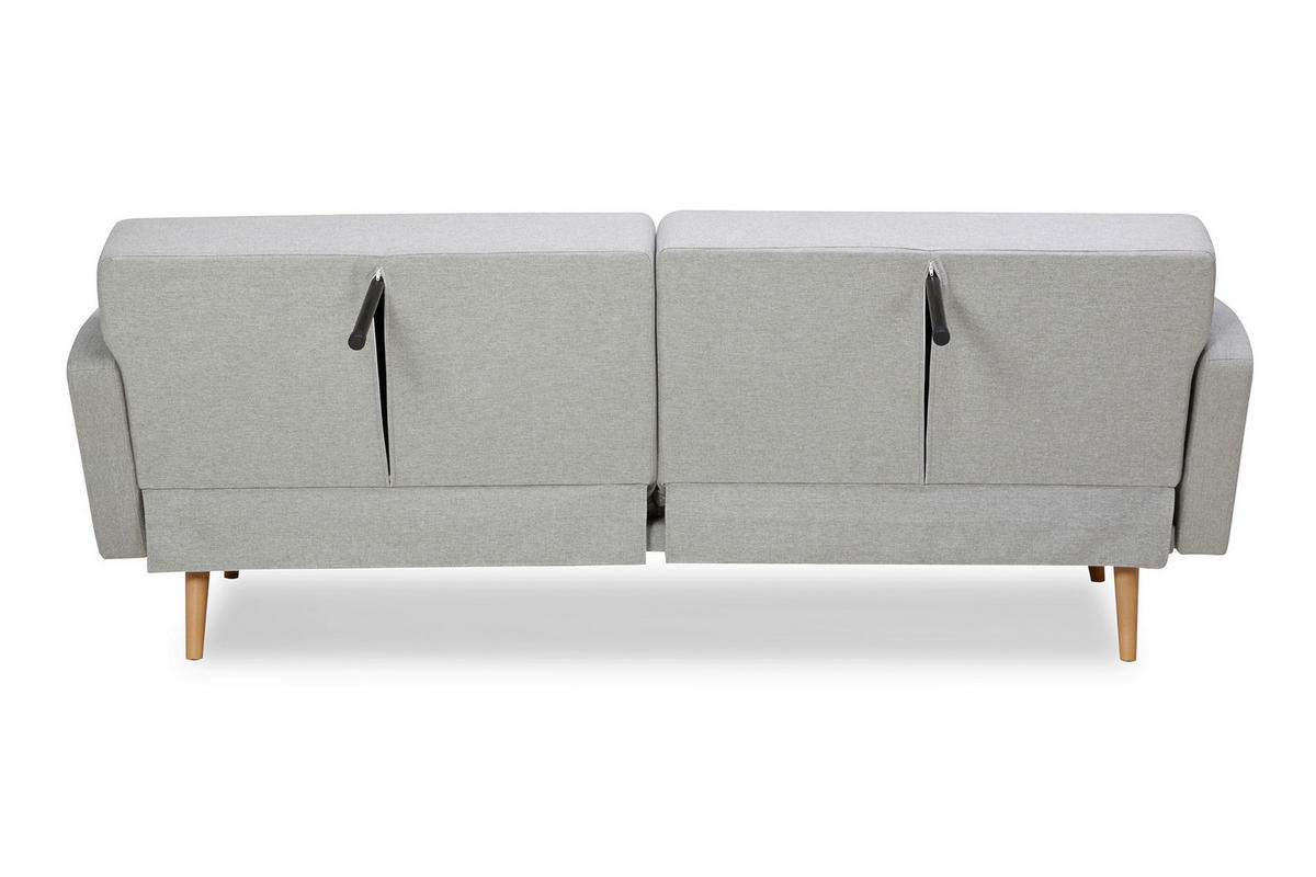 3-SITZER-SOFA Webstoff Hellgrau  - Dunkelgrau/Hellgrau, MODERN, Holz/Textil (214/83/86cm) - Livetastic