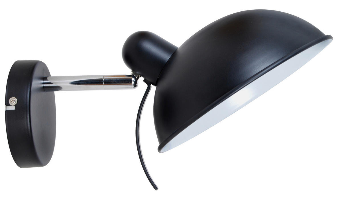 WANDLEUCHTE 21/30/14.5 cm   - Schwarz, Basics, Metall (21/30/14.5cm)