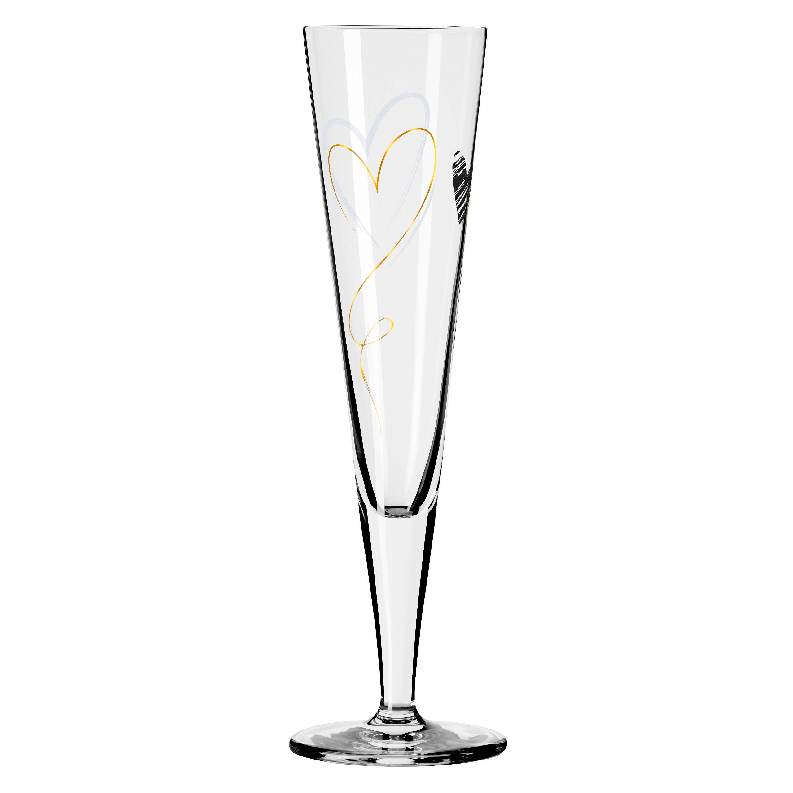 CHAMPAGNERGLAS 205 ml  - Goldfarben/Schwarz, LIFESTYLE, Glas (7,2/7,2/24,0cm) - Ritzenhoff