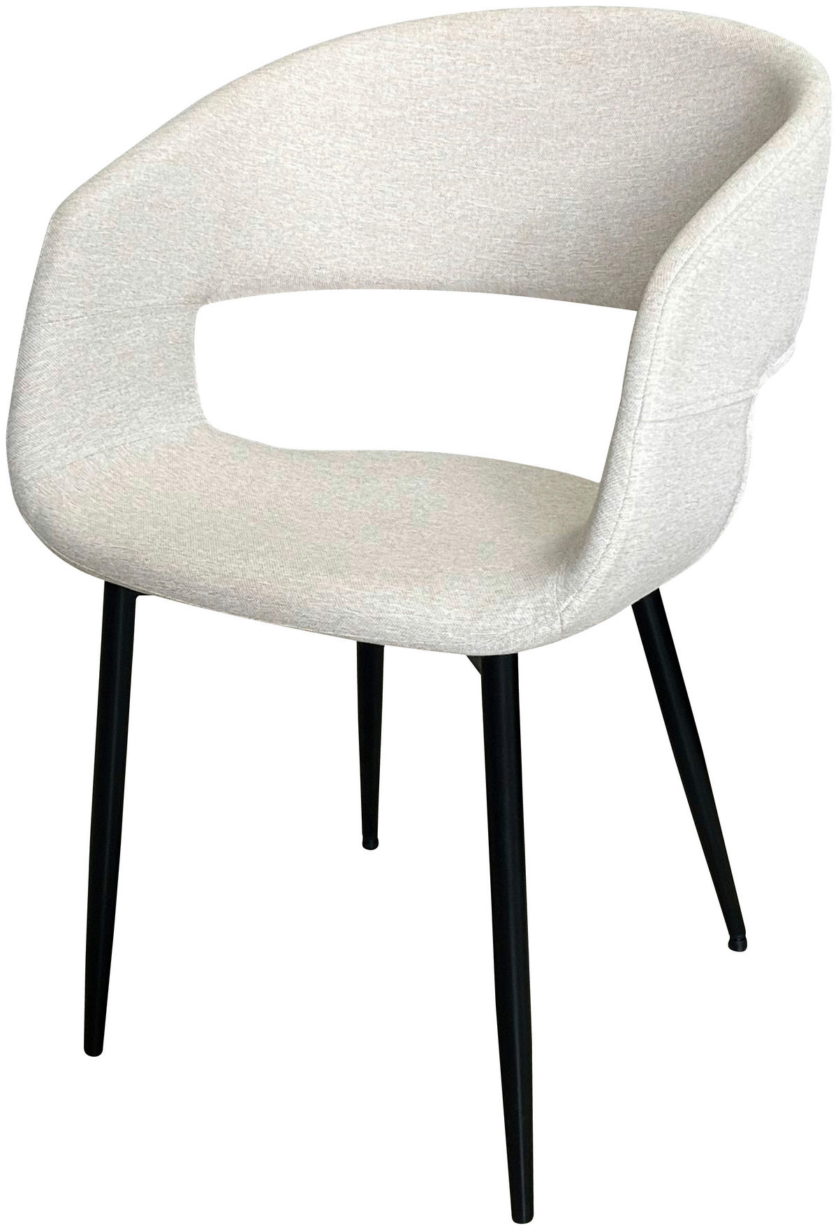 ŽIDLE S PODRUČKAMI, ocel, tkaná látka, béžová - černá/béžová, Design, kov/textil (52/77/50,5cm) - Boxxx